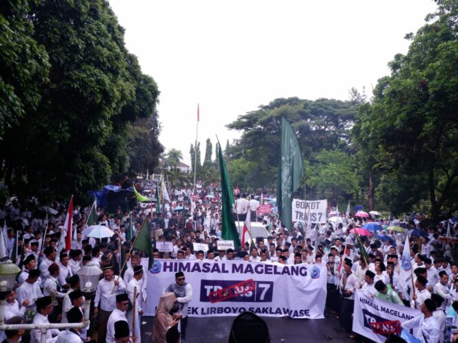 Aksi Solidaritas NU Magelang: Doa Bersama dan Parade Aspirasi Menuntut Perlindungan Kehormatan Kiai dan Pesantren